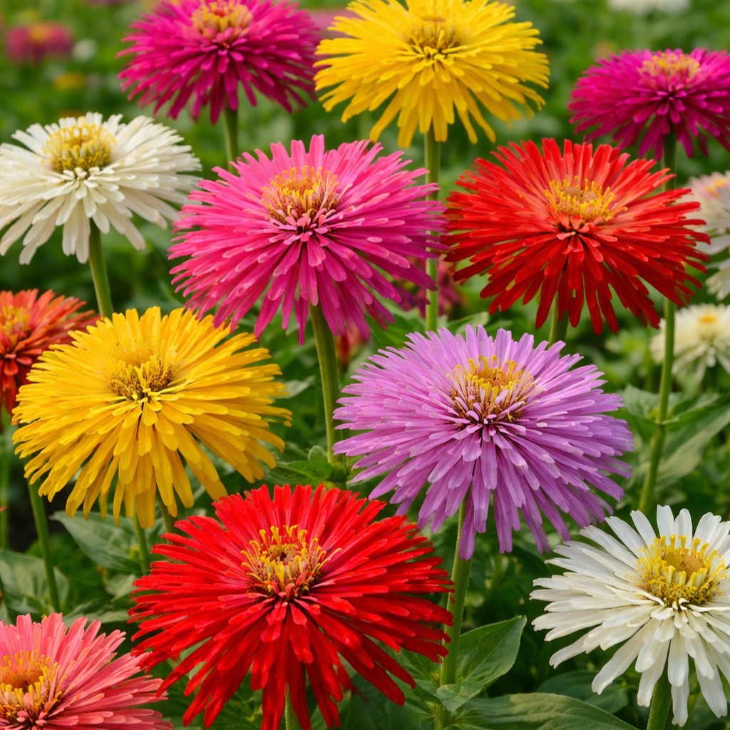 Zinnia: Cactus Mix